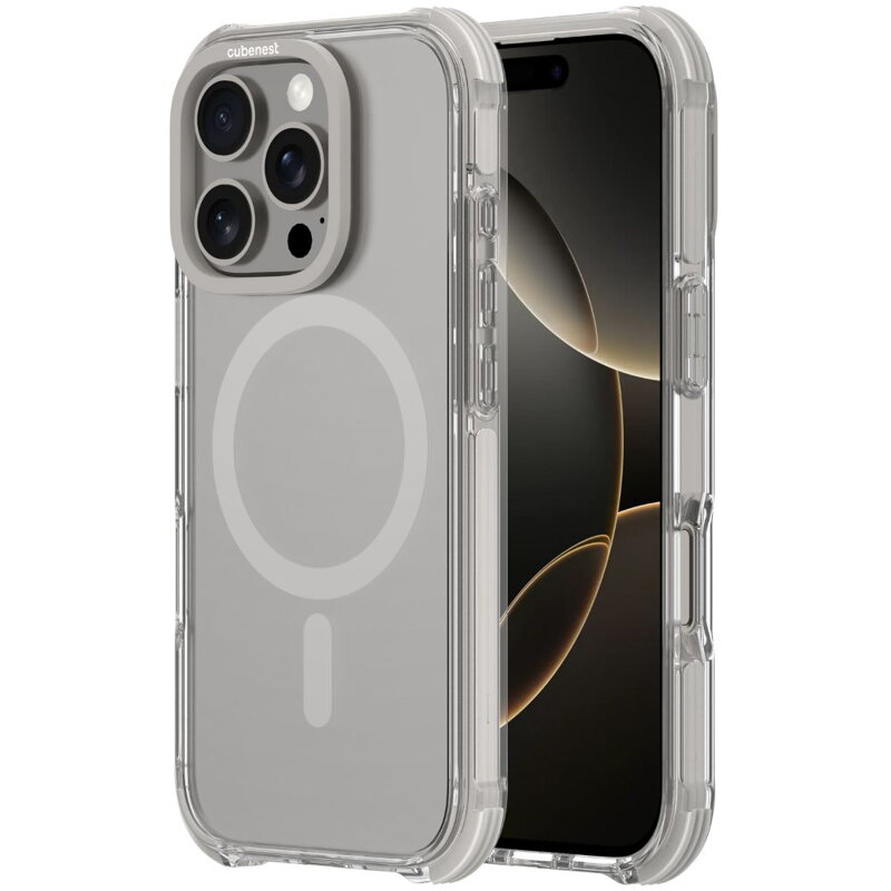 Cubenest Kryt na iPhone 16 Pro MagPro Strong Guard titanový
