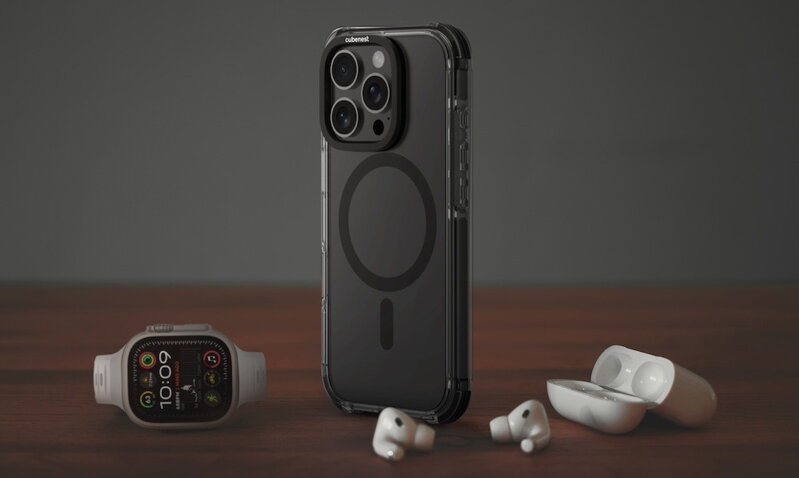 Cubenest Kryt na iPhone 16 Pro MagPro Strong Guard černý