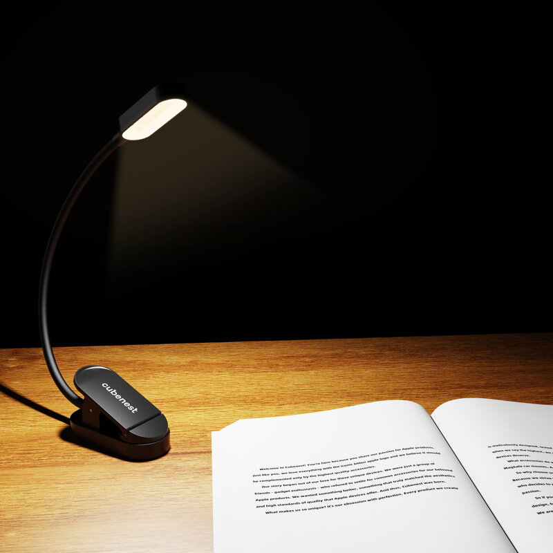 Cubenest LED lampička s klipem LTW02 černá
