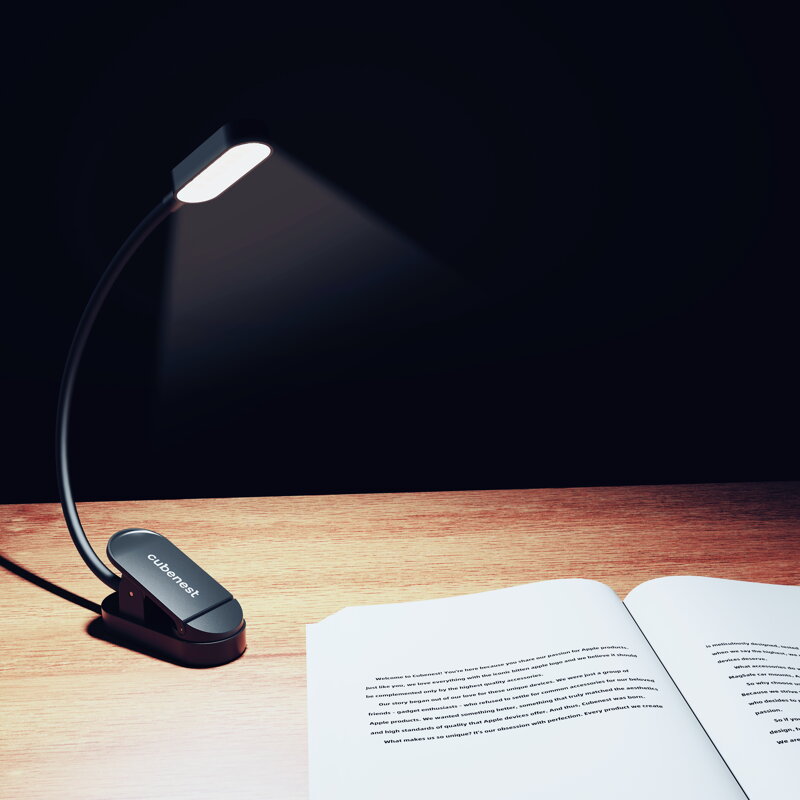 Cubenest LED lampička s klipem LTW02 černá