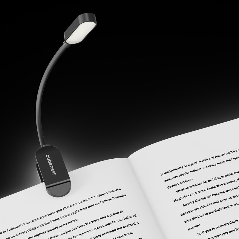 Cubenest LED lampička s klipem LTW02 černá