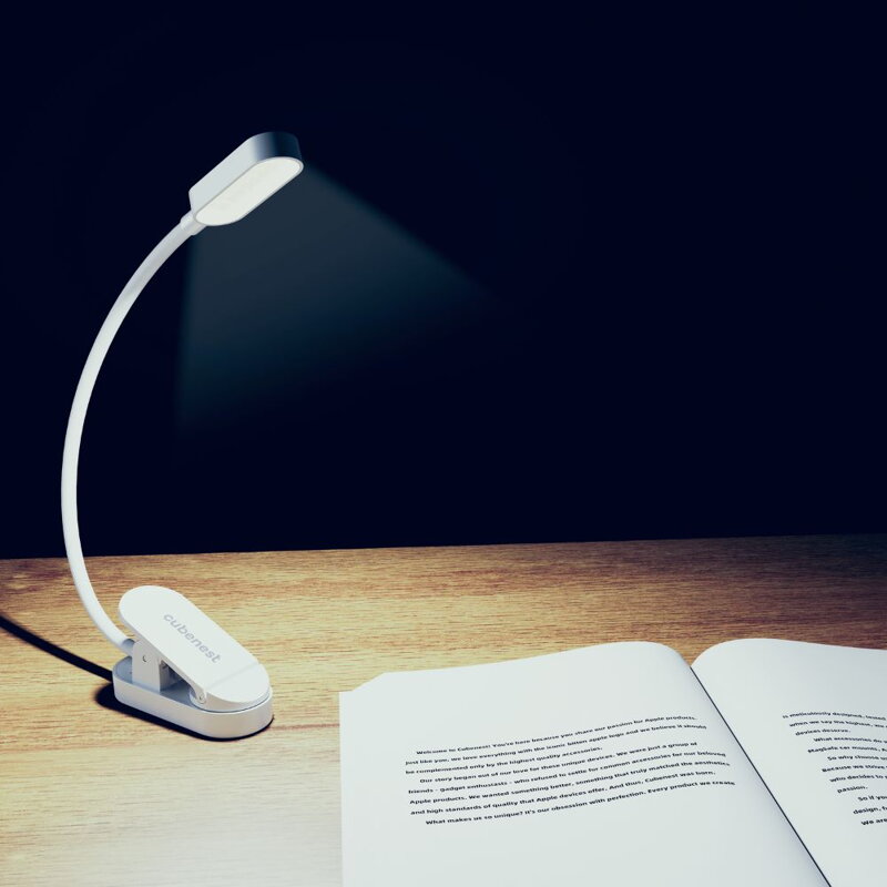 Cubenest LED lampička s klipem LTW02 bílá