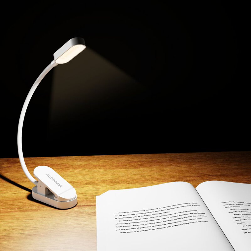 Cubenest LED lampička s klipem LTW02 bílá