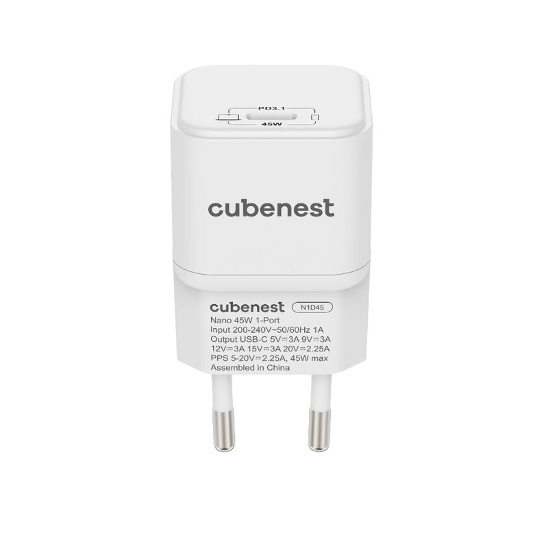 Cubenest PD GaN Nano adaptér USB-C 45W N1D45