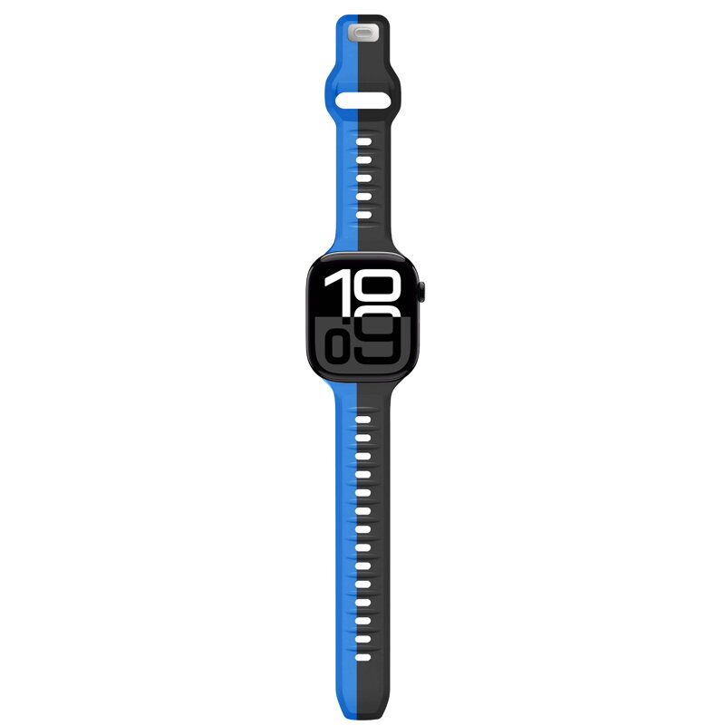 Cubenest Prémiový sportovní řemínek na Apple Watch černo-modrý