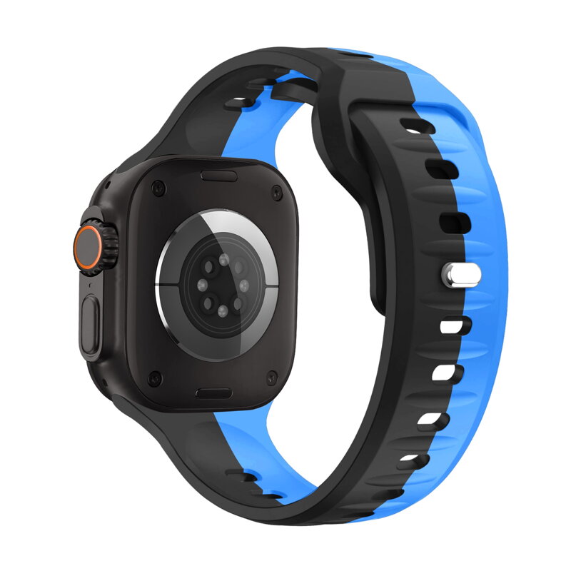 Cubenest Prémiový sportovní řemínek na Apple Watch černo-modrý