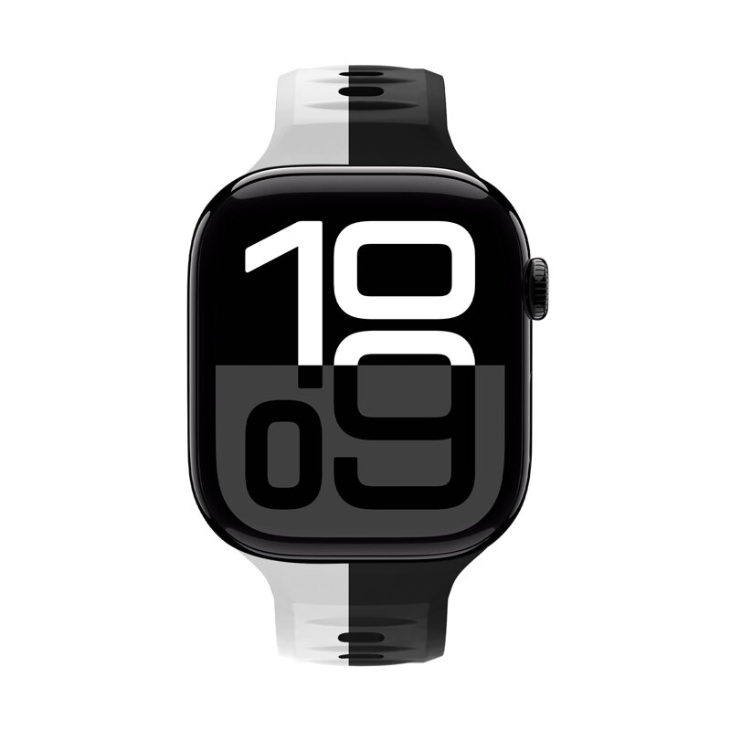 Cubenest Prémiový sportovní řemínek na Apple Watch černo-šedý