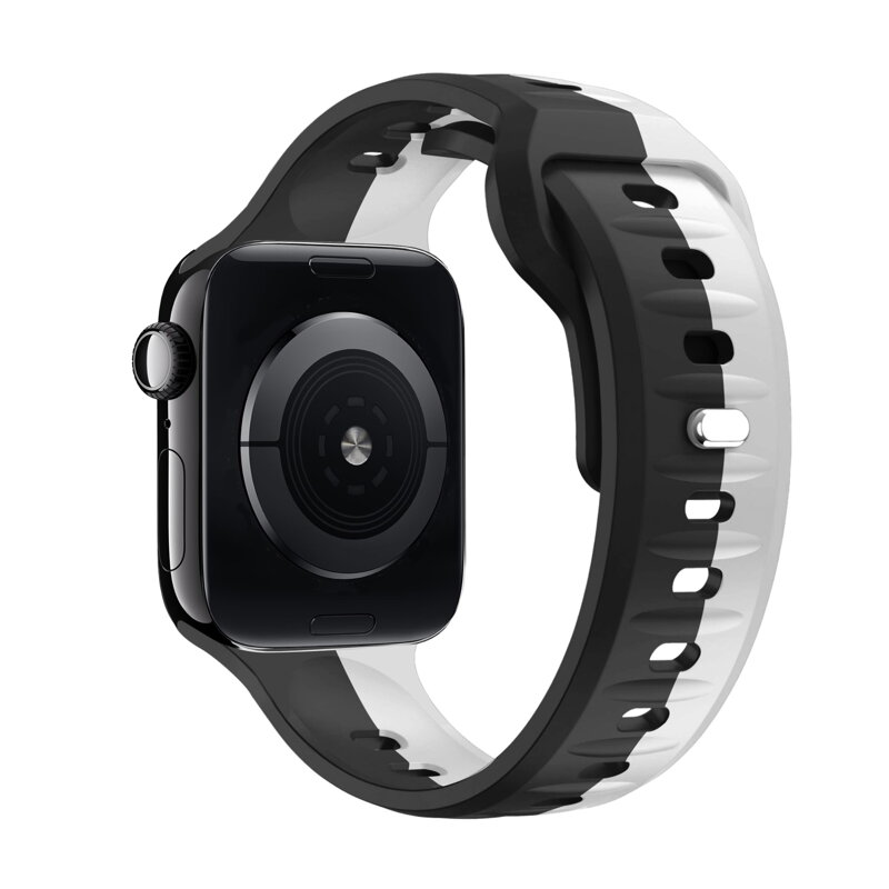 Cubenest Prémiový sportovní řemínek na Apple Watch černo-šedý