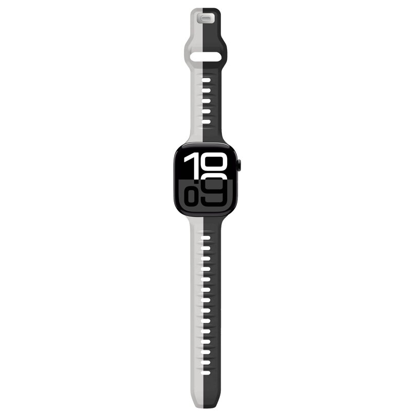 Cubenest Prémiový sportovní řemínek na Apple Watch černo-šedý