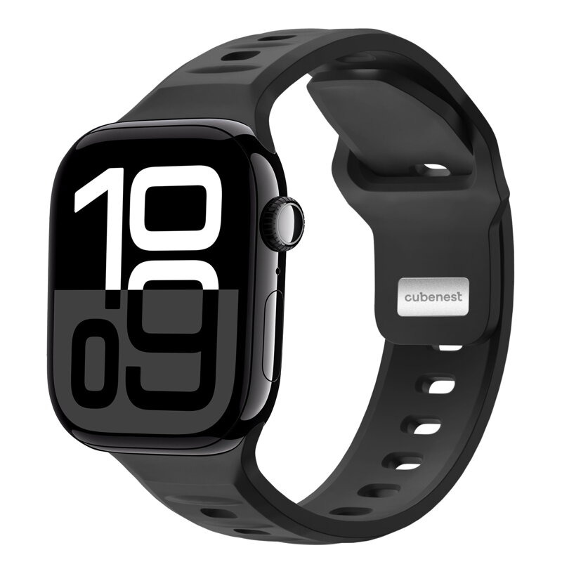 Cubenest Prémiový sportovní řemínek na Apple Watch černý