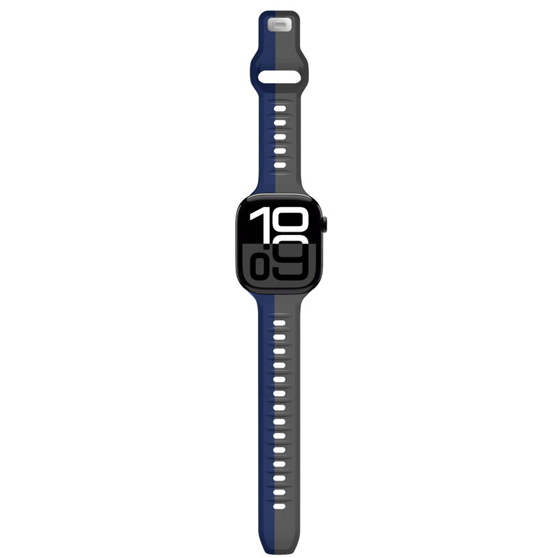 Cubenest Prémiový sportovní řemínek na Apple Watch šedo-modrý