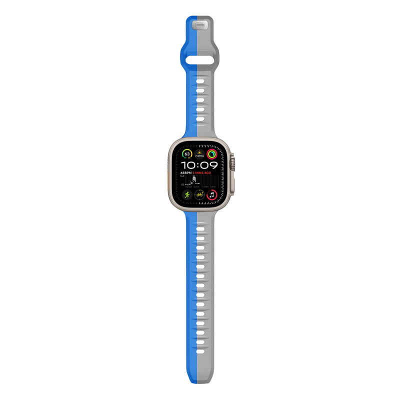 Cubenest Prémiový sportovní řemínek na Apple Watch modro-šedý