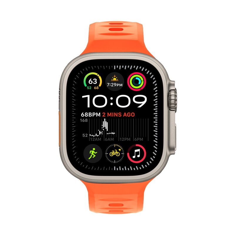 Cubenest Prémiový sportovní řemínek na Apple Watch oranžový