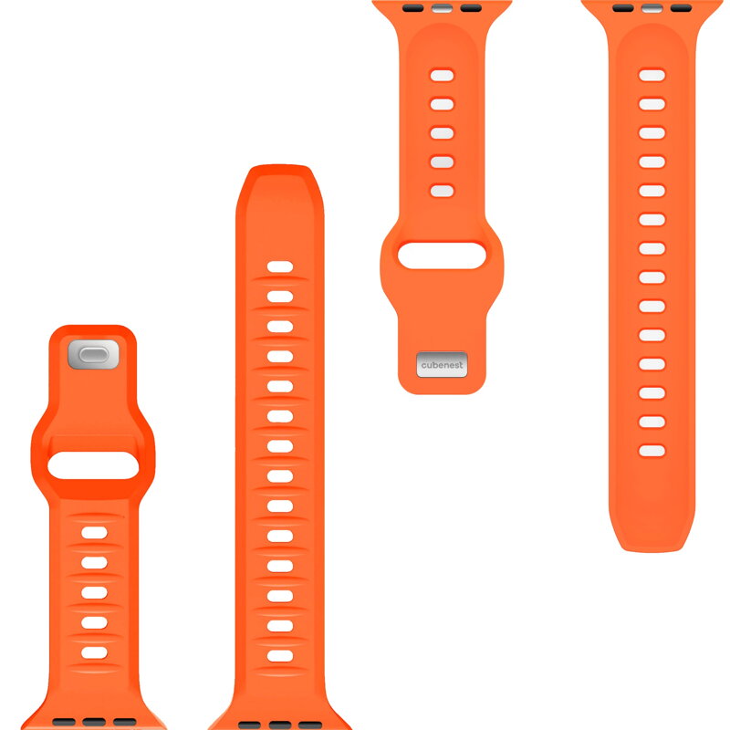 Cubenest Prémiový sportovní řemínek na Apple Watch oranžový