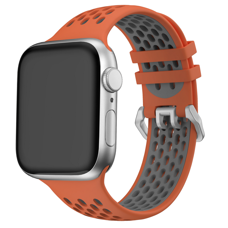 Cubenest Sportovní řemínek na Apple Watch oranžovo-šedý