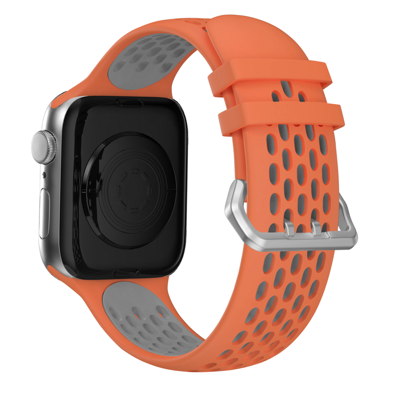 Cubenest Sportovní řemínek na Apple Watch oranžovo-šedý
