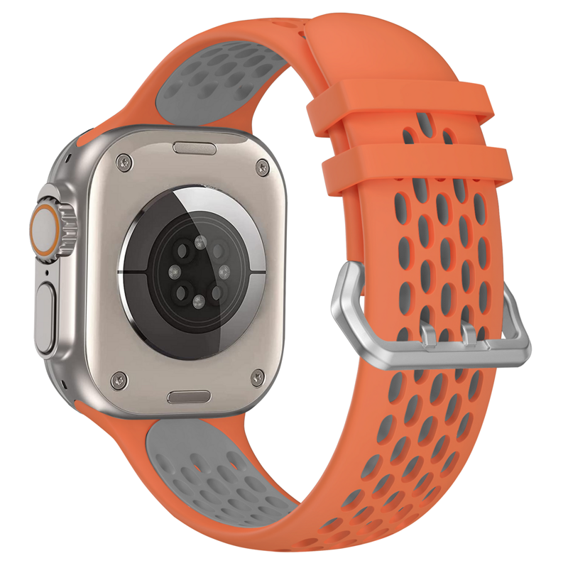 Cubenest Sportovní řemínek na Apple Watch oranžovo-šedý