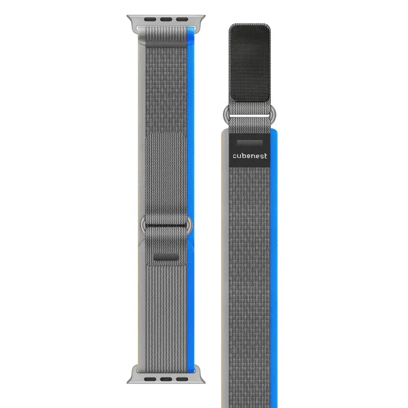 Cubenest Řemínek na Apple Watch Trailový tah šedo-modrý