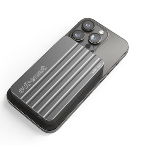 Cubenest Magnetická bezdrátová powerbanka 5000 mAh S1B1 šedá