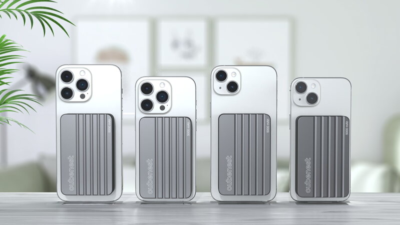 Cubenest Magnetická bezdrátová powerbanka 5000 mAh S1B1 šedá