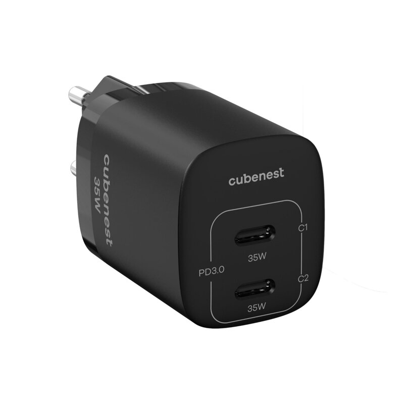 Cubenest PD GaN Adaptér 35W S2D1 černý
