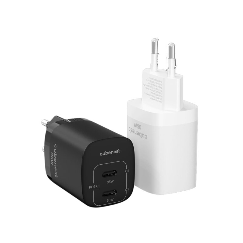 Cubenest PD GaN Adaptér 35W S2D1 černý
