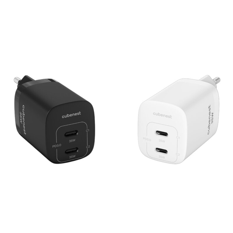 Cubenest PD GaN Adaptér 35W S2D1 černý