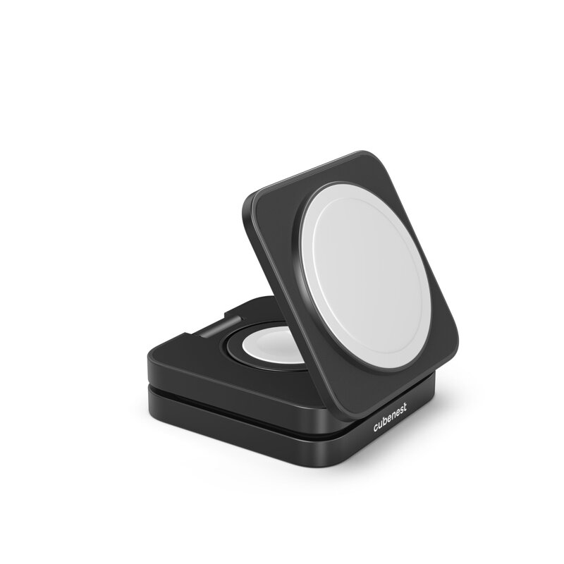 Cubenest 3v1 Skládací bezdrátová magnetická nabíječka S312 Pro černá
