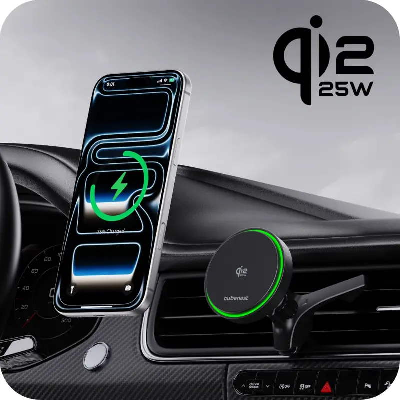 Qi2.2 Chladící MagSafe nabíjecí držák do auta 25 W SQ1C2