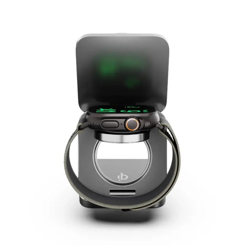 Cubenest 3v1 Qi2.2 Skládací bezdrátová magnetická nabíječka SQ312 Ultra šedá