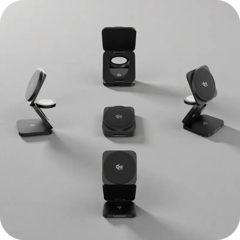 Qi2.2 Skládací MagSafe nabíječka 3v1