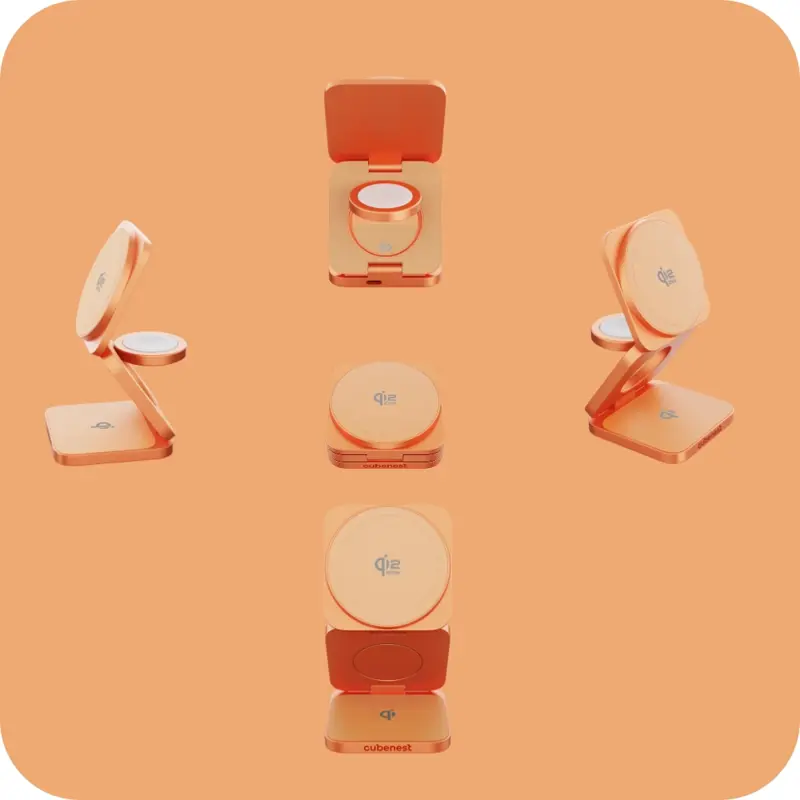 Qi2.2 Skládací MagSafe nabíječka 3v1