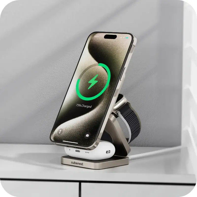 Qi2.2 Skládací MagSafe nabíječka 3v1 Qi2.2 Skládací MagSafe nabíječka 3v1