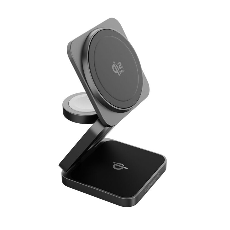 Cubenest 3v1 Qi2.2 Skládací bezdrátová magnetická nabíječka SQ312 Pro černá
