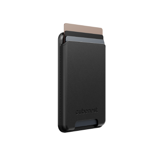 Cubenest Prémiová magnetická peněženka a stojan WT01S černá