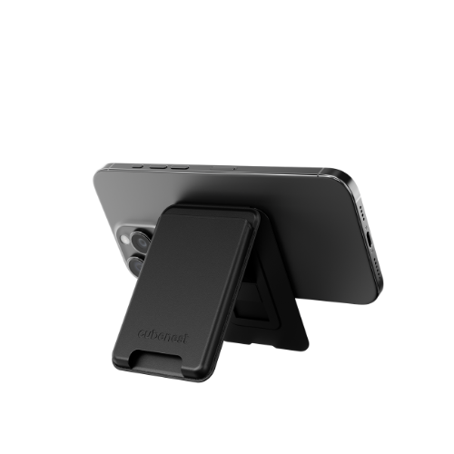 Cubenest Prémiová magnetická peněženka a stojan WT01S černá