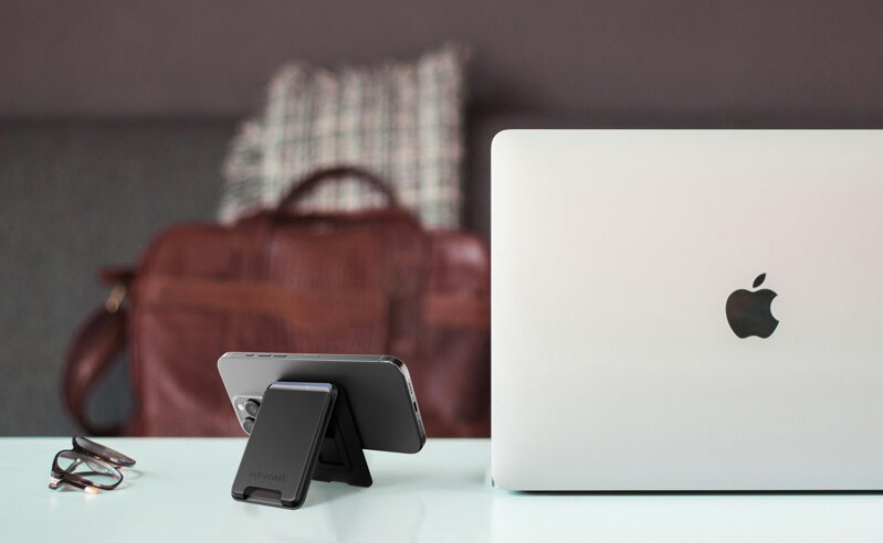 Cubenest Prémiová magnetická peněženka a stojan WT01S černá