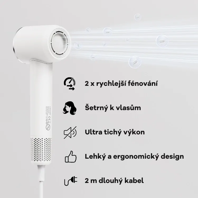 Cubenest Fén na vlasy SwiftDry SDHD01 bílý 