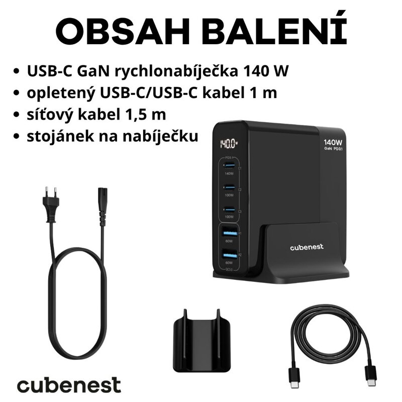Cubenest PD GaN Adaptér 240W S6D0