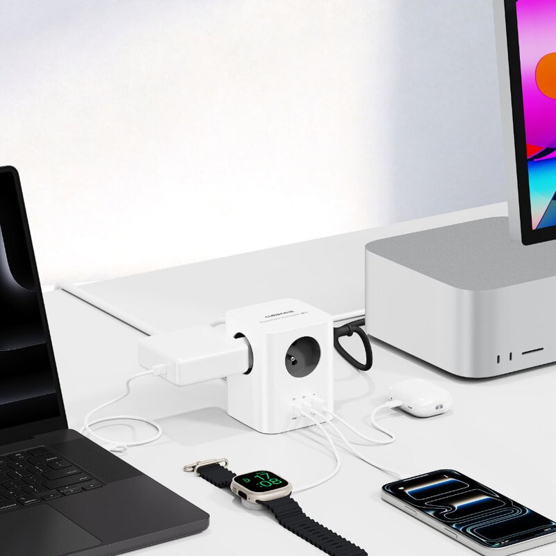 Cubenest PowerCube Extended USB A+C PD 30 W 1,5 m šedá