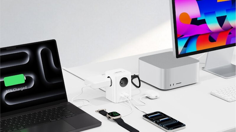 Cubenest PowerCube Extended USB A+C PD 65 W USB-C kabel 1,5 m