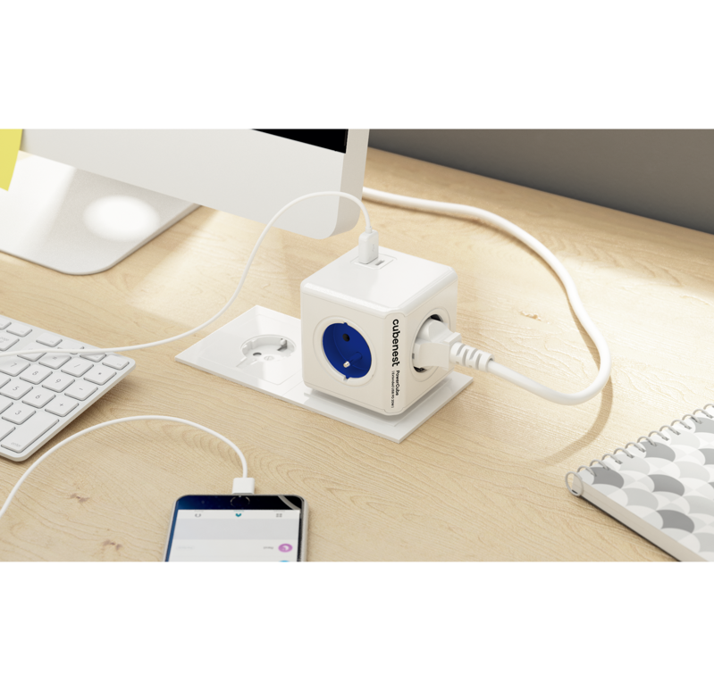 Cubenest PowerCube Original USB A+C PD 20 W modrá